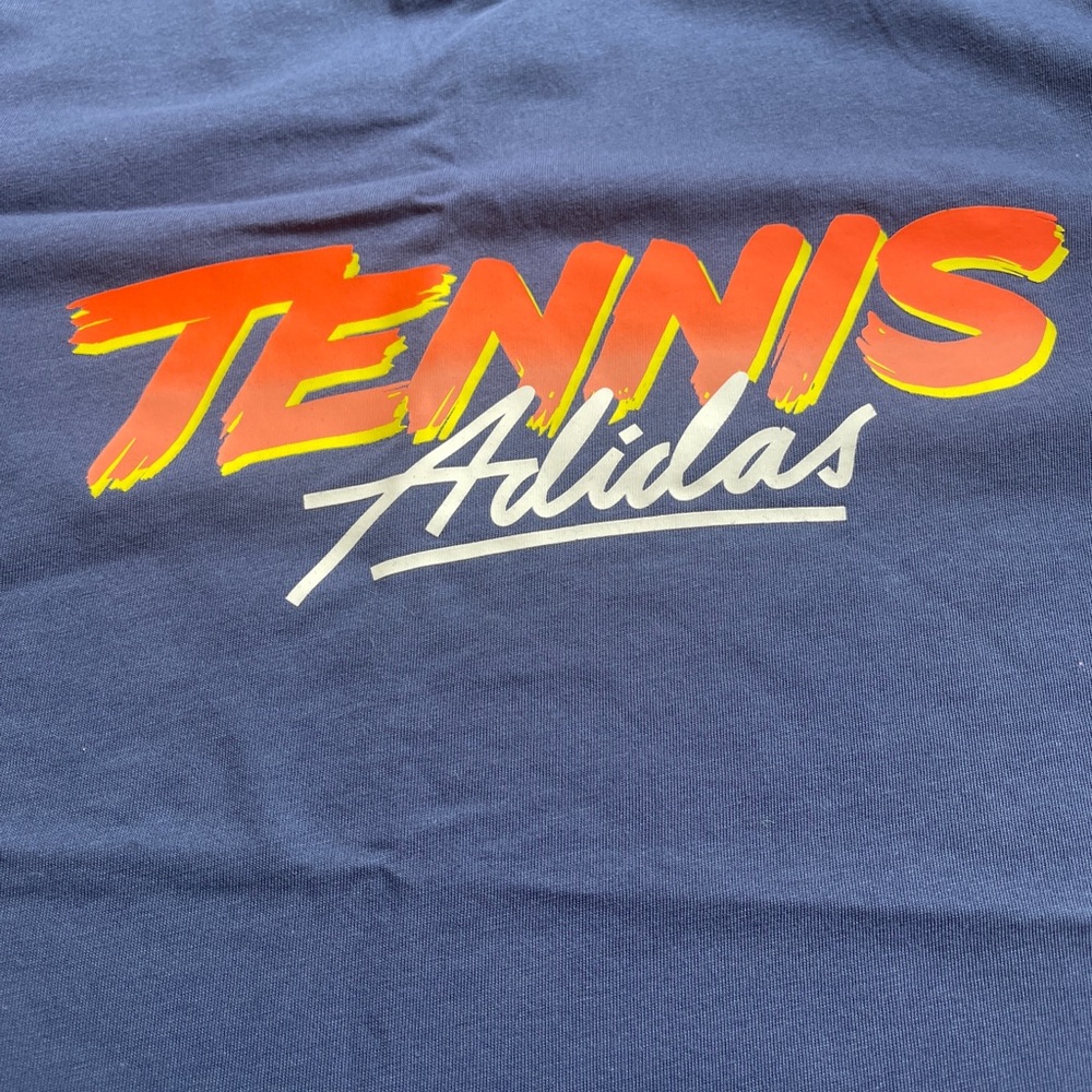 Youth Boys Adidas Blue Tennis shirt large